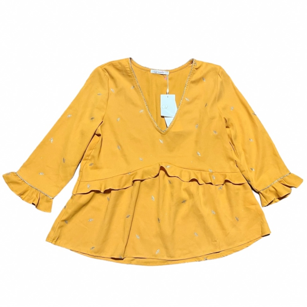 Q2 Collection Yellow Dandelion Blouse